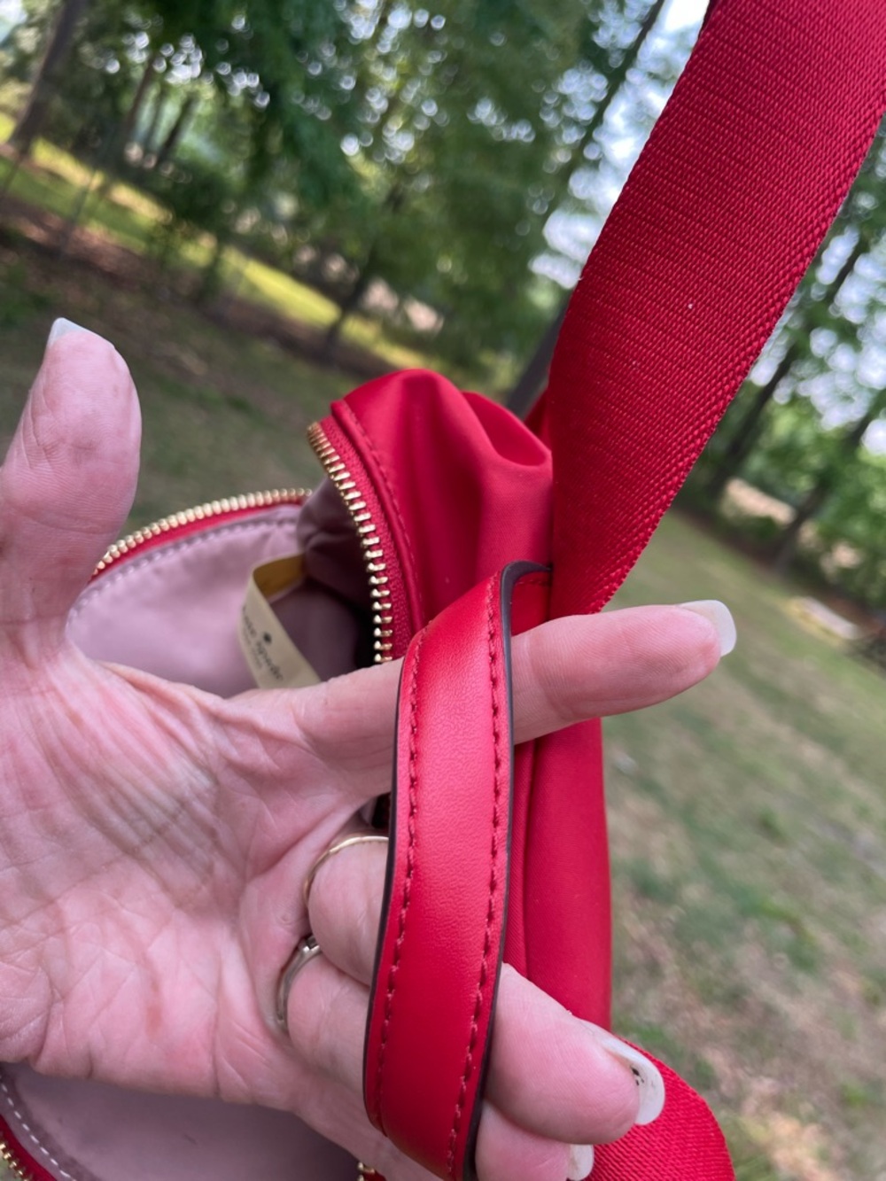 kate spade Red Nylon Mini Backpack with Gold Hardware - Picture 7 of 14